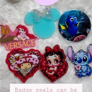Cartoon character badge reels